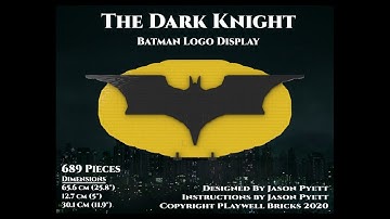 The Dark Knight, Batman Logo Display, Custom LEGO Design Animation.