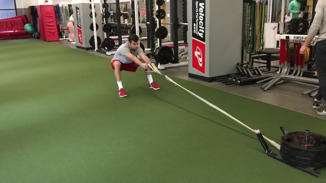 Sled workouts can be challenging - YouTube