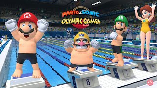 Swimming CPU Very Hard Gameplay Mario & Sonic At The Olympic Games Tokyo 2020 Swimming - 100m Freest