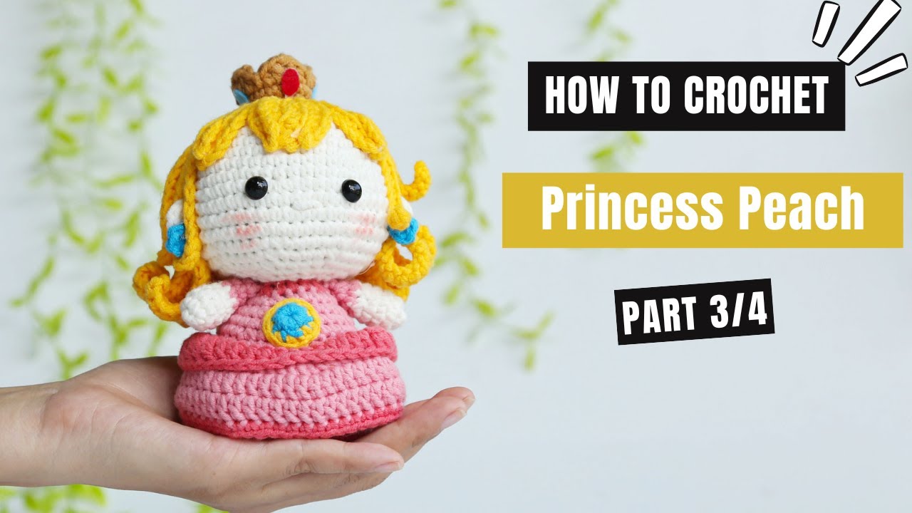 #501 | Princess Peach Amigurumi (3/4) | How To Crochet Dolls Amigurumi | @AmiSaigon