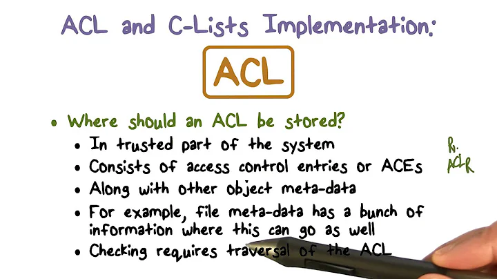 ACL and C Lists Implementation  ACL