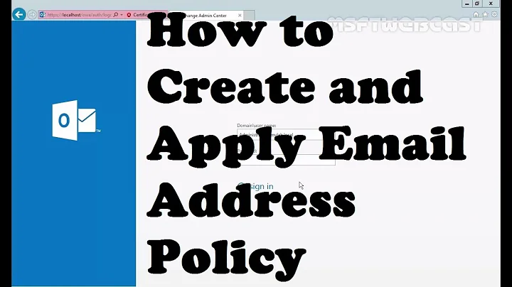 Create and Apply Email Address Policy in Exchange 2016