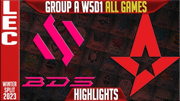 BDS vs AST Highlights ALL GAMES | LEC Winter 2023 Group A W5D1 | Team BDS vs Astralis