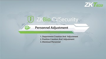 How to configure ZKBio CVSecurity Personnel Adjustments