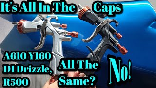 Aeropro A610 v YT160 D1 Drizzle R500 Type Guns, Best Cheap Spray Guns 