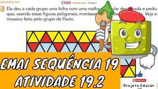 EMAI 3º ANO ATIVIDADE 19.2 (SEQUÊNCIA 19) VOLUME 2 -  MOSAICO - FIGURAS POLIGONAIS E NÃO POLIGONAIS