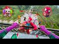 8 Spider-Man Team Escapes From Zombies Serbian Dancing In The Abandoned Amusement Park (Creepy POV )