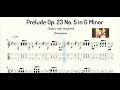 S. Rachmaninov : Prelude op. 23 no. 5 in G minor (Transcr. Hall) Nicola Hall - Sheet Music Guitar