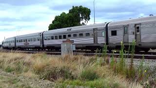 NR 27 is bringing the Indian Pacific into Pacific National's KEWDALE Freight Terminal. Sat 8/4/2023.