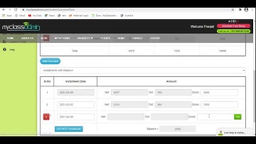 How to record Fees and Installments for new Student Admission | Part-2 | MyClassAdmin