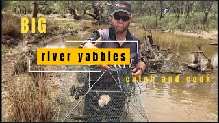 Big river YABBIES, Crawfish cook up. Catch and cook.
