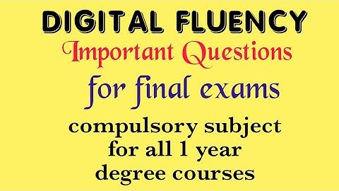 Digital Fluency important questions for exam Module 1and Module 2 part 1@eedjoin