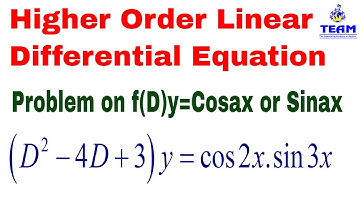 Solve (D^2-4D+3)y=Cos2x.Sin3x/ Solution of f(D)y=Cosax (or) Sinax