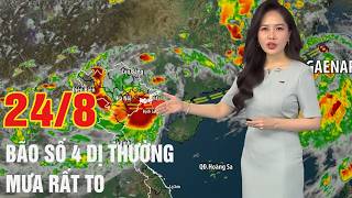Dự báo thời tiết 24/8 | Thời tiết mới nhất hôm nay | VTV8 #thoitiet