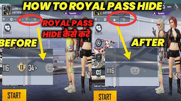 How To Hide Royal Pass In Battleground Mobile India & Pubg || Royal Pass Hide Kaise kare