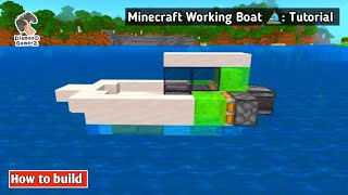 MINECRAFT 🙋 WORKING BOAT ⛵ TUTORIAL 🛠️