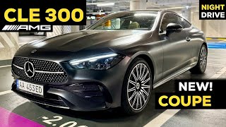 2024 MERCEDES CLE 300 Coupe AMG Is 4 Cylinder Enough?! FULL POV NIGHT Drive Review