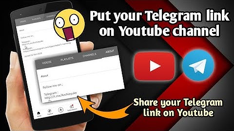 How to put Telegram link on Youtube channel