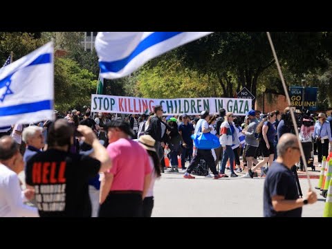 USA: Proteste an Universitäten eskalieren zwischen Pro-Israel und Pro-Palästina Demonstranten