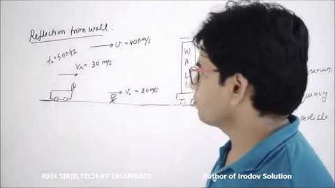Lecture-13: Question based on reflection from wall in Doppler effect by RKH Sir