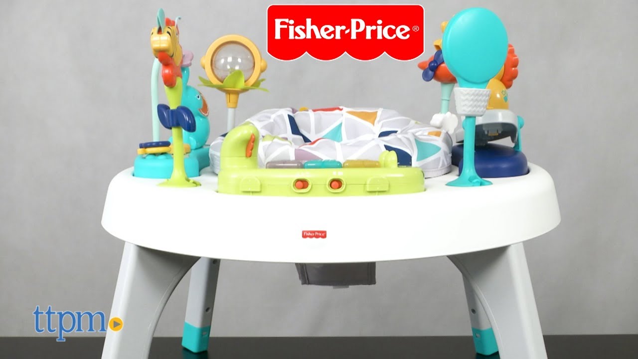 Fisher 2-in-1 Sit to Stand Activity Center Spin 'n Play Safari 2day Ship for sale online 