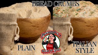 How to make Bread Crumbs | Italian bread crumbs or plain bread crumbs.