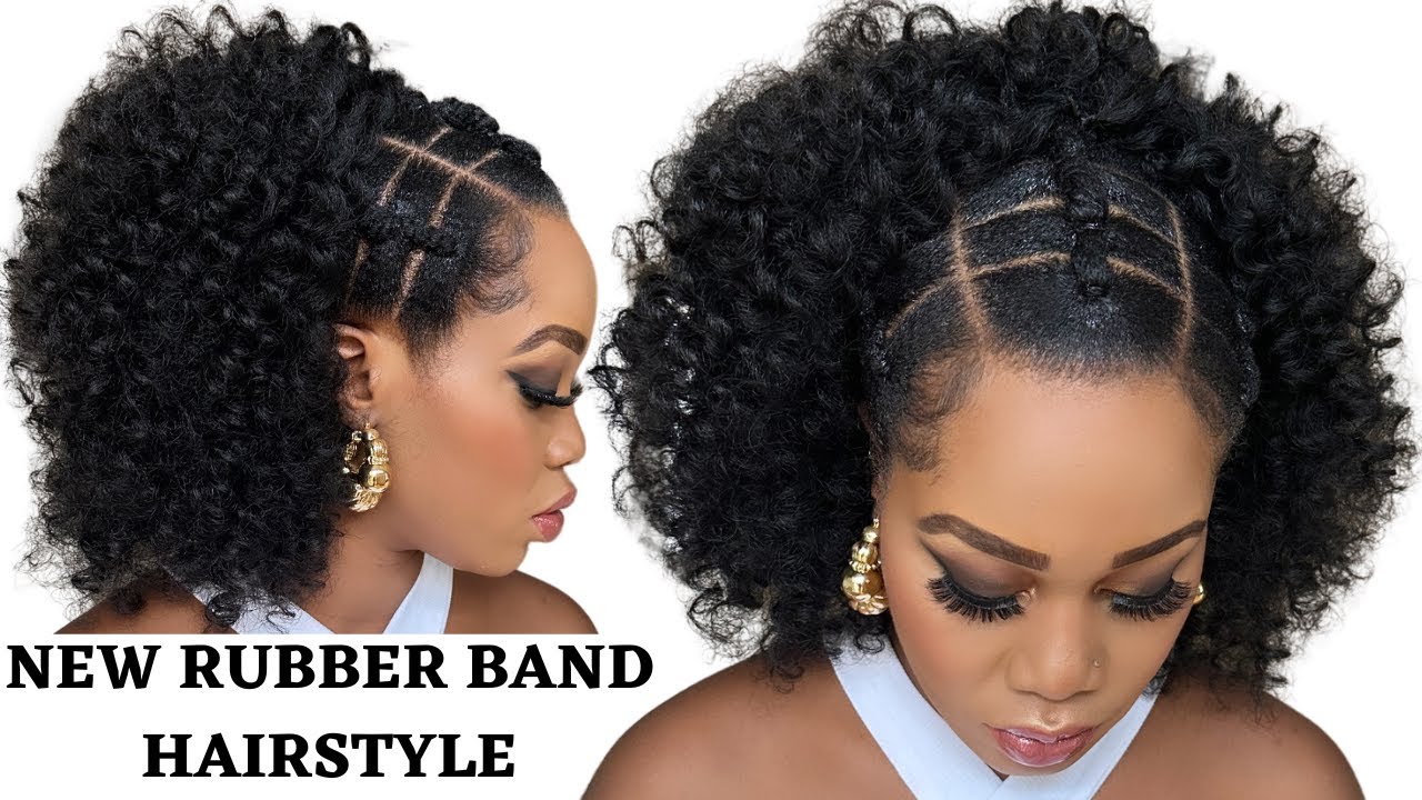 🔥3 QUICK & EASY RUBBER BAND HAIRSTYLES ON NATURAL HAIR / TUTORIALS /  Protective Style / Tupo1 