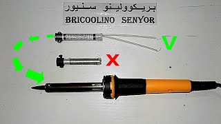 عندك كاوية لحام تالفة.. بهذا المكون ستصير جديدة وقوية/réparation Fer à Souder/soldering iron repair