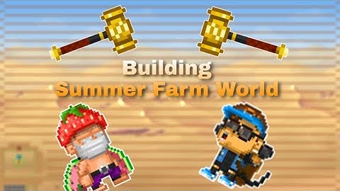 Pixel Worlds - How To Build Pro Summer Farm World😀😄🙃