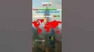 Trying to get a subscriber from each country in the world