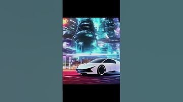Futuristic car in city - generative ai