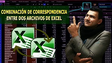 Combinación de correspondencia entre dos archivos de Excel