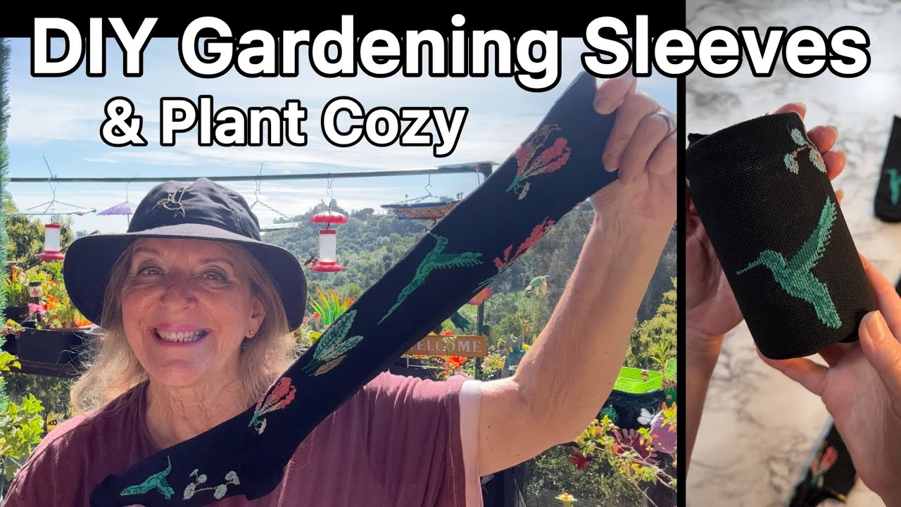 How to Make Gardening Sleeves w/$1 Socks, Gardener Farmers DIY Arm Garden Protection Stockings Craft