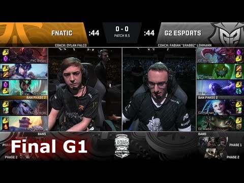 Fnatic vs G2 eSports | Game 1 Grand Final S8 EU LCS Spring 2018 | FNC vs G2 G1