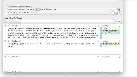 Query Tool with Scope ATLAS.ti Mac
