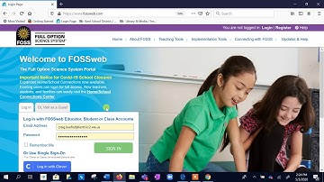 Directions for logging onto FOSS web