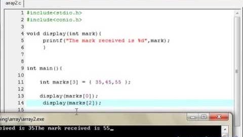 27   Passing Array to a Function in C Programming Language Video Tutorials