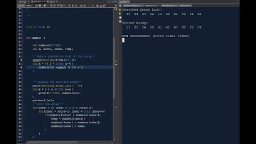 Bubble sort Algorithm in C (C11)