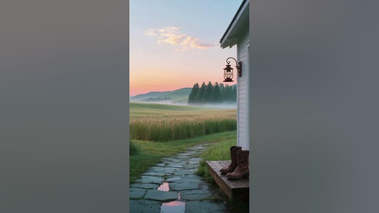 A Gentle Breeze Sways the Rice Fields: Serene Rural Moment #countrymusic   #goldenhour  #relaxing