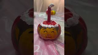 Cute Christmas Craft - Holiday Pumpkin Painting #pumpkins #christmas #shorts Pumpkins Painted For Christmas