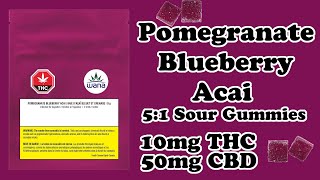 Unboxing & Review of Wana's Pomegranate Blueberry Acai Sour Gummies - Canadian Cannabis