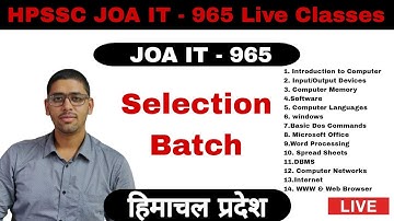 HPSSC JOA IT - 965 | Live Crash Course | 7018186561