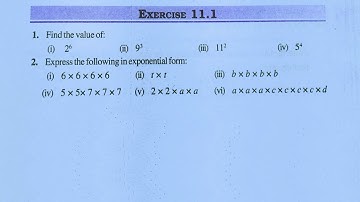 Class 7th maths l Exercise 11.1 l Chapter 11 l Exponents and powers l Ncert l Solution l Cbse l Math