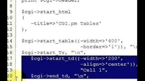 54 CGI pm   Generate Tables on the Fly