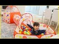 Evde Top Havuzu, Çadır ve Tünel Kurduk İçini Renkli Toplarla Doldurduk l Çocuk Videosu l Prens Yankı