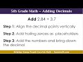 Adding Decimals Quiz
