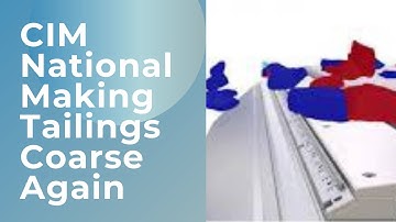 CIM National Brent Hilscher 2020 Making Tailings Coarse Again