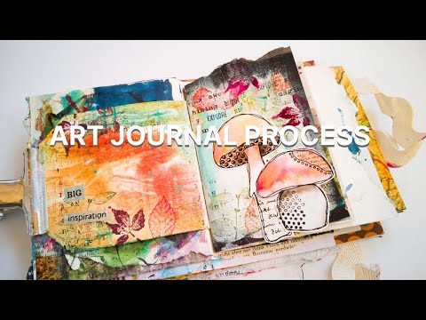 free tutorial on how to make a clay cover mixed media collage for an art  journal or smash book DIY art project