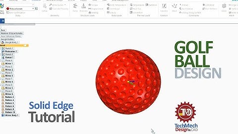 Solid Edge Tutorial : Golf Ball Design : Design a Golf Ball in Solid Edge | Solid Edge Beginners