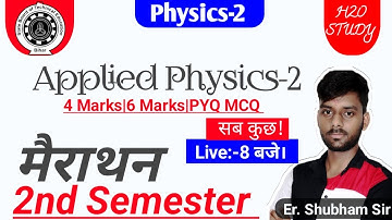 Applied Physics-2 VVI Subjective Question|Applied Physics-2 VVI MCQ Question 2nd Semester|H2O STUDY|